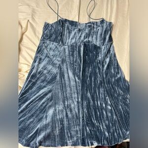 jean print looking dress